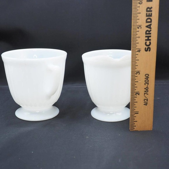 Macbeth Evans Monax Petalware White Creamer Sugar Set - Picture 5 of 6